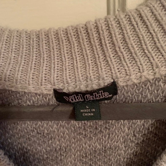 Gray cheetah print Sweater - Picture 3 of 5